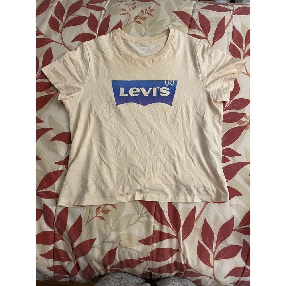 Women's Levi's Cropped Graphic Jordie Tee Medium Pre Owned